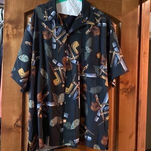 Mens Paradise Coves cigar button down!